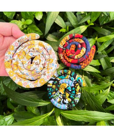 Spiral Lock Hair Tie Dreadlock Accessories for Women and Men - Colorful Iron Wire Ponytail Holders for Long Dreads and Thick Curly Hair - Includes Bag (Colored Fragmentary Flower) - Buy Online on SooperMarket.com