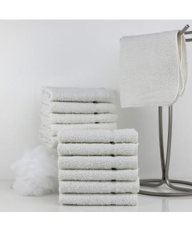 1888 Mills Durability Bleach Safe Microfiber Alternative 24-Piece Utility Washcloth Set - White - Buy Online on SooperMarket.com