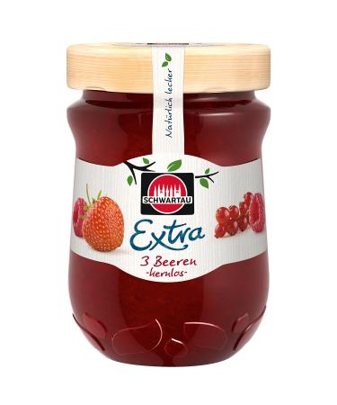 Schwartau Extra 3 berries seedless jam pack of 8 (8 x 340 g)