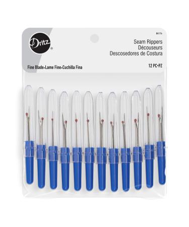 Dritz Seam Ripper Small Blade Sewing Accessories 12 Pack None Fine Blade Blue 12 Pack
