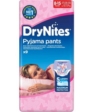 Huggies DryNites Absorbent Diaper Pants for Girls (8-15 Years) - 37 Piece Set with 28 Bed Pads | Best International Shipping - Buy Online on SooperMarket.com