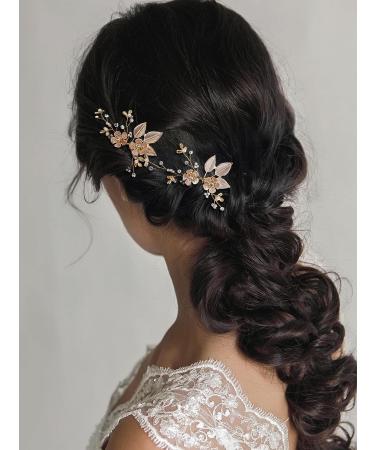 SWEETV Handmade Wedding Hair Pins for Brides - 2Pcs Bridal Hair Accessories Set - Buy Online on SooperMarket.com