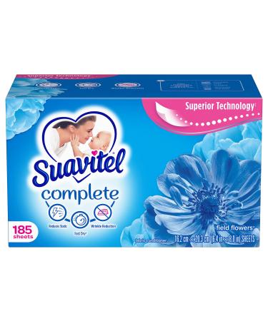 Suavitel Complete Fabric Softener Dryer Sheets Field Flowers 185 count 4 Count Field Flowers Dryer Sheets