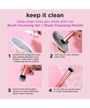 Real Techniques Glitter All The Way Brush & Sponge Set - Limited Edition Makeup Tools for Blending & Contouring | Latex-Free Holiday Gift - Buy Online on SooperMarket.com