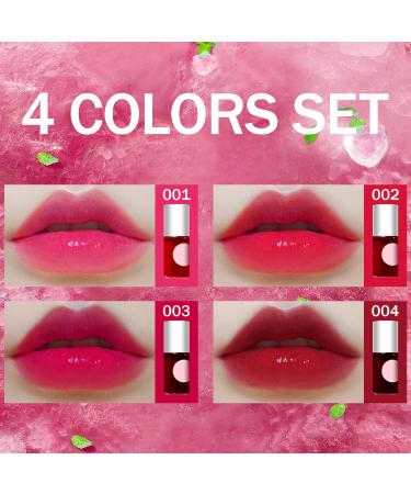 Matte Lip Stain Tint Set - 4 Colors, Multi Stick Hydrating Formula - Long-Lasting Wear - Easy Application - Shimmery Finish - 7ml (4 PCS) - Buy Online on SooperMarket.com