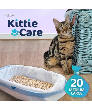 Pack of 20 M/L Kittie Care Cat Litter Liners for Medium and Large Boxes - Buy Online on SooperMarket.com