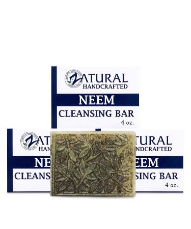 Zatural Neem Soap Bar Ultra-Sensitive Skin-Soothing Therapy-Relieves skin irritation  itching  flaking  & dryness. (3 Count) 3 Count (Pack of 1)