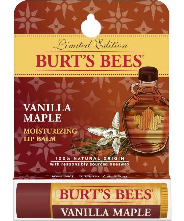 Burt's Bees Vanilla Maple Lip Balm 4.25g - 100% Natural Moisturising Formula - Buy Online on SooperMarket.com