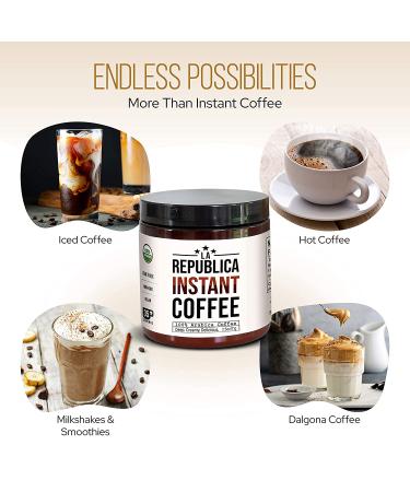 LA Republica Organic Instant Coffee - Arabica & Robusto Blend 2.05 oz (71 g) - Buy Online on SooperMarket.com