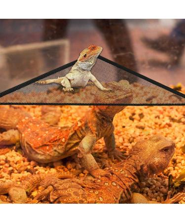 YUIP Mesh Reptile Hammocks Reptile Lizards Snakes Hammock Lounger Ladder Accessories Net Hanging Bed Toys (12"x12"x12" Black) - Buy Online on SooperMarket.com