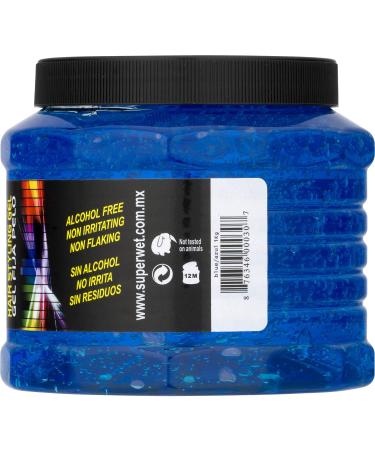 Super Wet Plus Azul Gel Blue - 35.3 oz | Premium Hair Styling Gel - Buy Online on SooperMarket.com