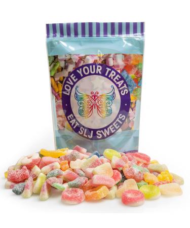 1kg Vegan Sour & Fizzy Sweet Assortment Pick n Mix Gift Bag - Large Bag of Sour Chewy Gummy Candy Jelly Treats - Halal & Vegetarian friendly