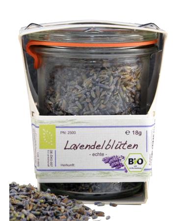 Dried organic flowers in the alarm glass |Premium quality aroma-intensive |Small flower tea gift |reusable |Plastic -free packaging lavender flowers
