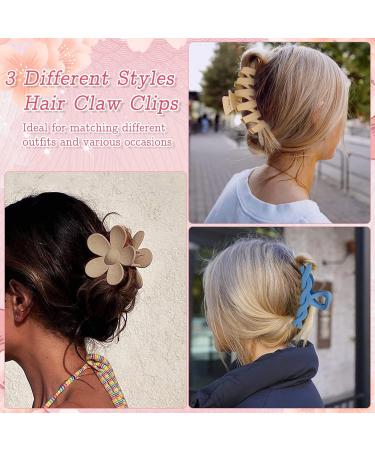 XINRUI 12 Pcs Large Claw Clips Variety Pack for Women - 4.4 Inch Hair Clips Banana Clips Matte Jaw Clip 90's French Design Barrettes Accessories for Women Girls - Buy Online on SooperMarket.com