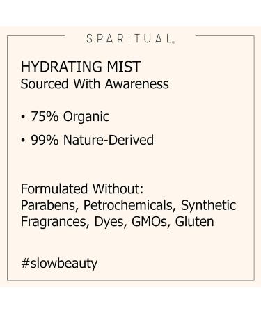 Buy SpaRitual Vegan Hydrating Mist - Geranium Cedarwood | Hydrating Facial Spray for All Skin Types - International Shipping Available - Buy Online on SooperMarket.com