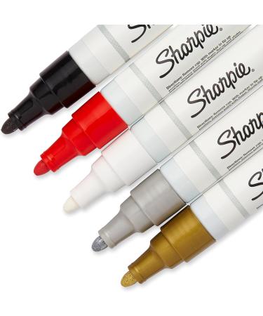 Sharpie Oil-Based Paint Markers 5 Count - Medium & Metallic Colors for Rock Painting - Buy Online on SooperMarket.com