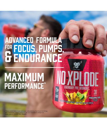 BSN N.O.-Xplode Pre-Workout Powder - Grape Flavor | 60 Servings for Energy & Focus - Buy Online on SooperMarket.com