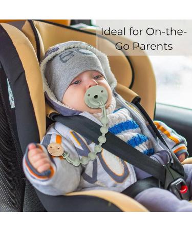 Buy Wesweet BPA-Free Silicone Pacifier Chain | Gift-Ready Baby Pacifier Band for Boys & Girls (Blue + Apricot) - Buy Online on SooperMarket.com