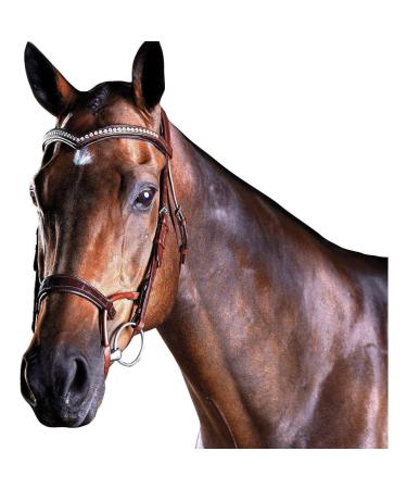 Collegiate ComFiTec Patent Snaffle Bridle Brown Cob