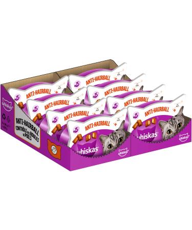 Whiskas anti-hairball cat snack against the formation of hair balls 8x60g (8 packs)-Different product packaging available anti-hairball 8x60g