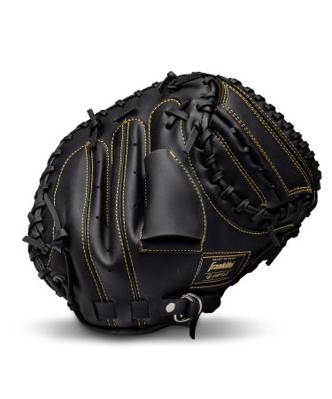 Franklin Sports Baseball Catcher's Mitt - Field Master Youth Baseball + Softball Glove - Kids Righty Catcher Mitt - Right Hand Throw - 31.5 "Half -Moon Web