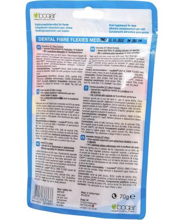 Bogadent Dental Fibre Flexies for Dogs - Tartar & Plaque Control - Daily Dental Care with Plant Fibers - 70g Pack - Buy Online on SooperMarket.com