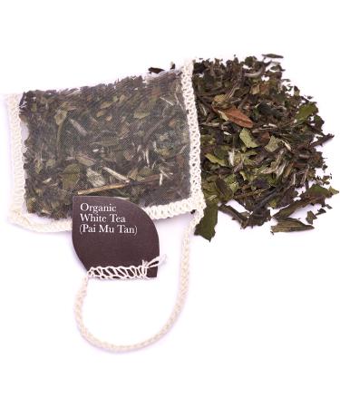 Organic White Tea (Pai Mu Tan) by Solaris Tea | 100% Whole Leaf, Certified Vegan | 40 Biodegradable Teabags | 60g (40 Count) - Buy Online on SooperMarket.com