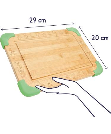Small Fox Children's Bamboo Board - Non-Slip Animal Alphabet for Fun Learning | Eco-Friendly Gift Box - Green - Buy Online on SooperMarket.com