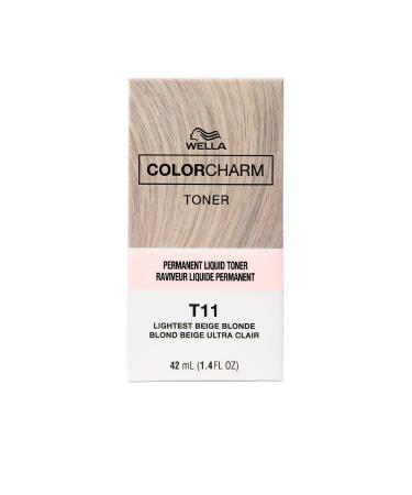 WELLA Color Charm T11 Lightest Beige Blonde Hair Toner 1.4 oz - Brass Neutralizing with Liquifuse Technology - Buy Online on SooperMarket.com
