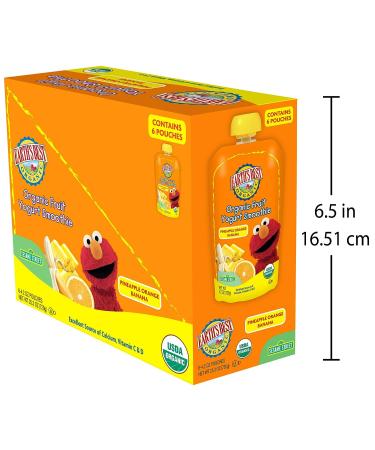 Earth's Best Organic Sesame Street Toddler Fruit Yogurt Smoothie - Pineapple, Orange, and Banana - 4.2 oz. Pouch (Pack of 12) - Buy Online on SooperMarket.com