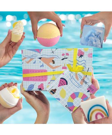 Bomb Cosmetics Good Vibes Handmade Bath Bomb Bath Melt and Soap Slice Wrapped Gift Pack Summer Holiday Themed Handmade & Cruelty Free with Pure Essential Oils Contains 5-Pieces 660g 1 Count (Pack of 1) Good Vibes - Buy Online on SooperMarket.com