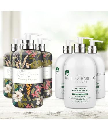 Baylis & Harding Hand Wash Bundle 6 x 500ml Royale Garden Limited Edition Verbena & Chamomile + 3 x 500ml Anti-Bacterial Jasmine & Apple Blossom - Vegan Friendly | 9 Bottles - Buy Online on SooperMarket.com