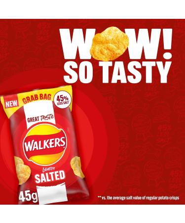 Walkers Less Salt Lightly Salted 45g - Reduced Sodium Chips | 1 Pack - Buy Online on SooperMarket.com