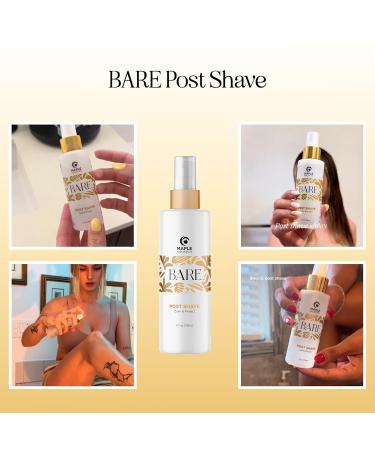 Bare After Shave Mist for Women - Soothing Razor Bumps & Ingrown Hair Treatment for Pubic Area Legs & Underarms - Calming Shave Spray with Witch Hazel Echinacea & Aloe - Buy Online on SooperMarket.com