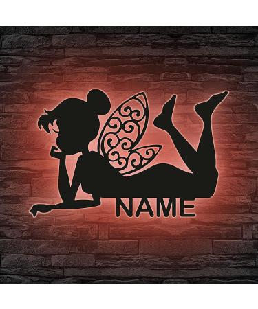 Personalized Fairy Elf LED Night Light - 13 MDF Colors 7 LED Options | Unique Slumber Light for Kids' Rooms & Gifts - Buy Online on SooperMarket.com