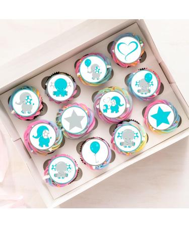 24 Elephant Gender Reveal Cake Toppers Boy Or Girl Baby Shower Cake Toppers Baby Boy Cupcake Toppers Blue Baby Shower Cake Decorations Baby Boy Cake Decorations Blue Baby Shower Cake Topper - Buy Online on SooperMarket.com