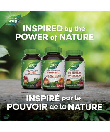 Nature's Way Vitamin D Gummies - Immune and Bone Support - 1000 IU Vitamin D3 per gummy - Strawberry Peach and Mango Flavoured Gummies - 60 Gummies - Buy Online on SooperMarket.com