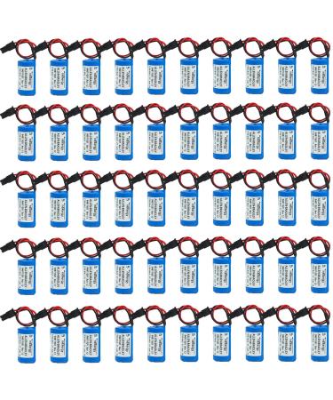 WELLVEUS 50 Pack 1756-BA2 3.0V PLC Battery Replacement for Allen Bradley 1756-BA2 BR2/3A-AB 1745-B1