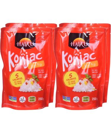 Konjac Rice Haiku Vegan Healthy Alternative Low Calorie Gluten Free High Fiber 250 g (Pack of 6) - Buy Online on SooperMarket.com