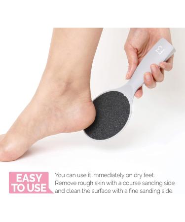 F3 Systems Self-Standing Emery Foot File: Double-Sided Pedicure Tool for Cracked Heels - Wet & Dry Feet Care - Hygienic Exfoliating Callus Remover & Foot Scrubber - Buy Online on SooperMarket.com