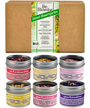 direct&friendly Organic Small Farm Garden Gift Set Flower Bar with 6 different organic flowers Farm Garden 6 pieces (1 pack)