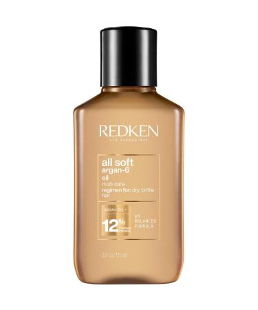Redken All Soft Argan-6 Oil Treatment | For Dry Hair | Deeply Conditions Hair, Adds Softness & Shine | With Argan Oil 3.8 Fl Oz (Pack of 1)