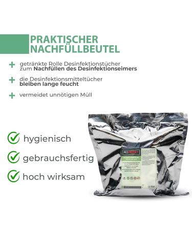 PICO Protect Disinfection Towels - 120 Alcohol-Free Sheets for Effective Cleaning | Refill Bag for Areas & Objects - Buy Online on SooperMarket.com