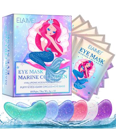 SDJUFEI Under Eye Patches(18 Pairs) - Pearl Under Eye Mask  Collagen Eye Mask patches for Puffy Eyes  Under Eye Masks  Pearl Eye Masks with Natural Marine Collagen for Dark Circles & Reduce Wrinkles