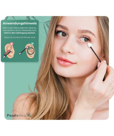 Buy Pandabaw Reusable Cotton Swabs - Extra Soft Silicone Q-tips for Makeup Removal & Ear Care - Eco-Friendly Black - Buy Online on SooperMarket.com