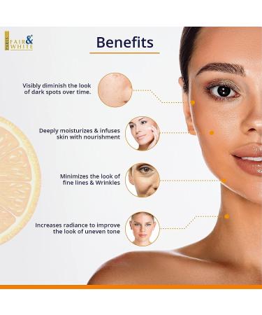 Fair and White Exclusive Brightening Gel Cream 30ml - Fade Dark Spots with Vitamin C - Deeply Moisturizing Formula with Glycerin & Castor Oil - Buy Online on SooperMarket.com