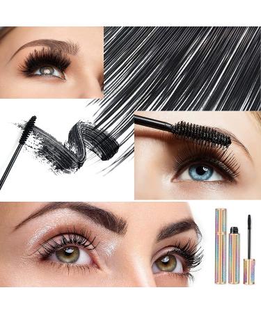 4D Silk Fiber Lash Mascara & Eyeliner Set - Black Waterproof Liquid Eyeliner & Mascara for Sky High Volume and Lengthening - No Clumping Formula - Buy Online on SooperMarket.com