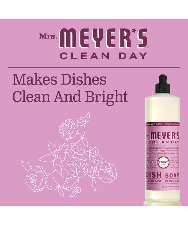 Mrs. Meyer's Peony Liquid Dish Soap 16 fl. oz - Pack of 3 | Biodegradable Formula - Buy Online on SooperMarket.com