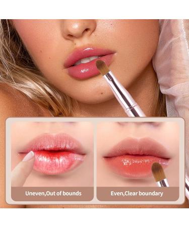 Yoizyfree 3 PCS Retractable Lip Brush Set - Double-Ended Travel Makeup Brushes for Lipstick & Lip Gloss (Gold Pink Purple) - Perfect for International Shipping - Buy Online on SooperMarket.com