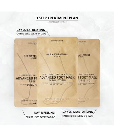 Dermavitamins Advanced Exfoliating Foot Mask Bag - Repair Dry Feet | Effective Foot Care Solution - Buy Online on SooperMarket.com